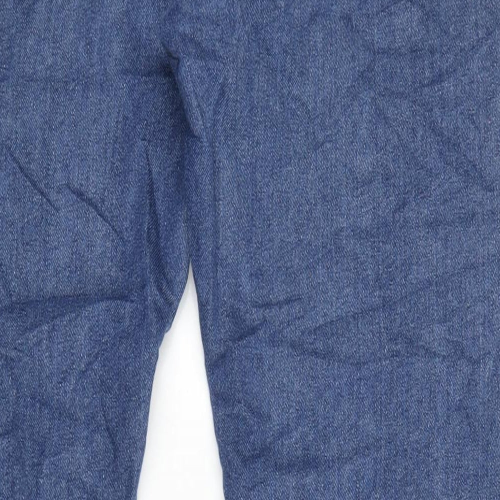 Denim & Co. Mens Blue Cotton Blend Straight Jeans Size 34 in L34 in Regular Zip