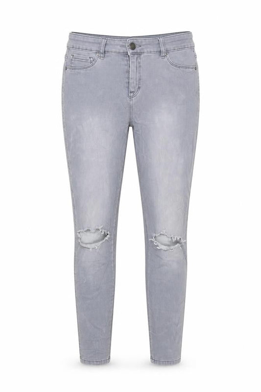 Womens UK Size 12 NEXT Regular Fit Tapered Grey Jeans