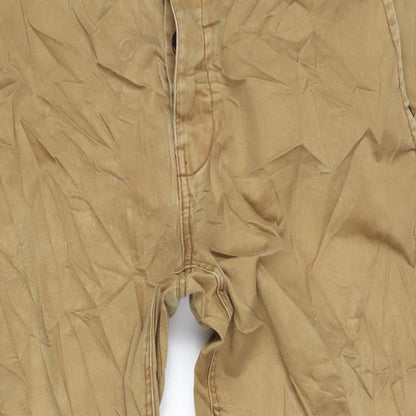 F&F Mens Brown Cotton Blend Straight Jeans Size 38 in L28 in Regular Button