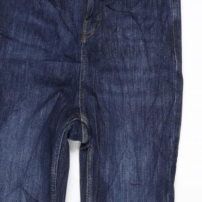 TU Womens Blue Cotton Blend Skinny Jeans Size 8 L27 in Regular Zip