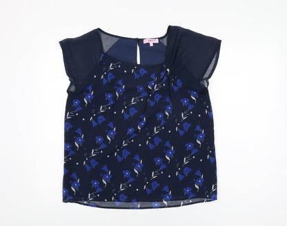 Womens UK Size 14 Per Una Blue Basic Blouse