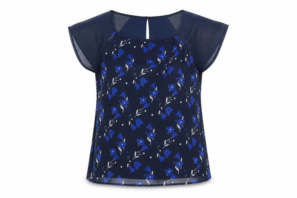 Womens UK Size 14 Per Una Blue Basic Blouse