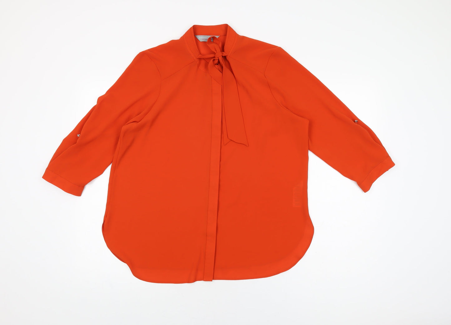 Womens UK Size 14 Dorothy Perkins Red Basic Button-Up