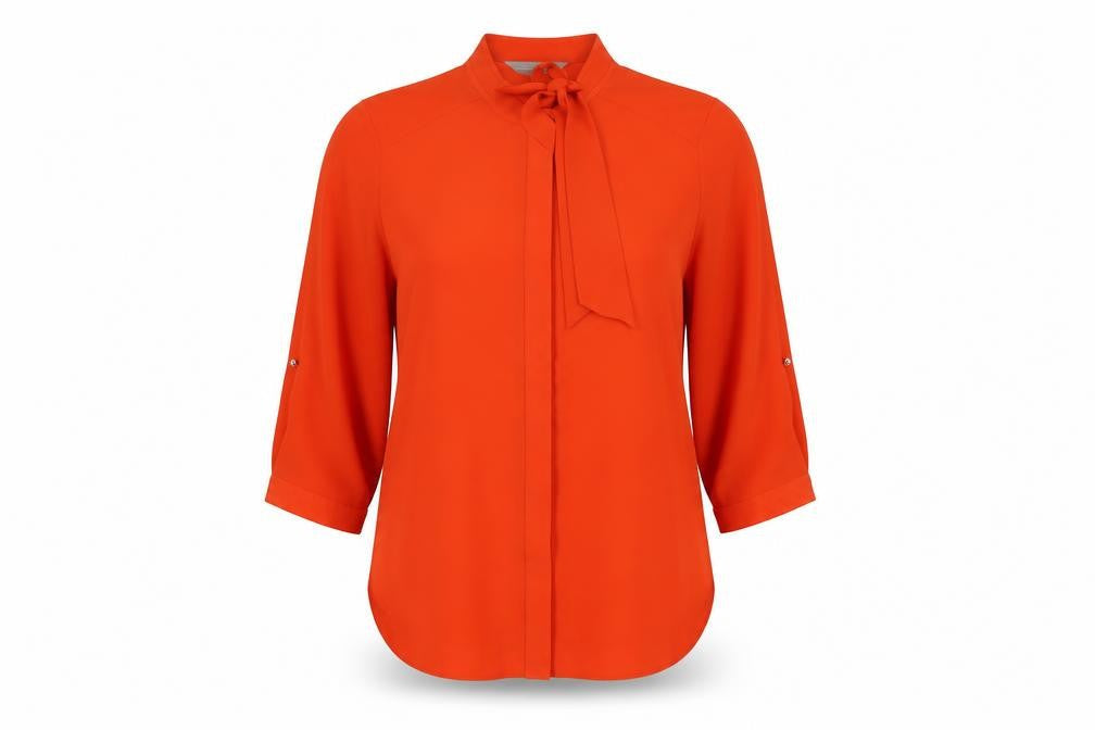 Womens UK Size 14 Dorothy Perkins Red Basic Button-Up
