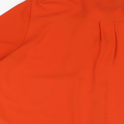 Womens UK Size 14 Dorothy Perkins Red Basic Button-Up