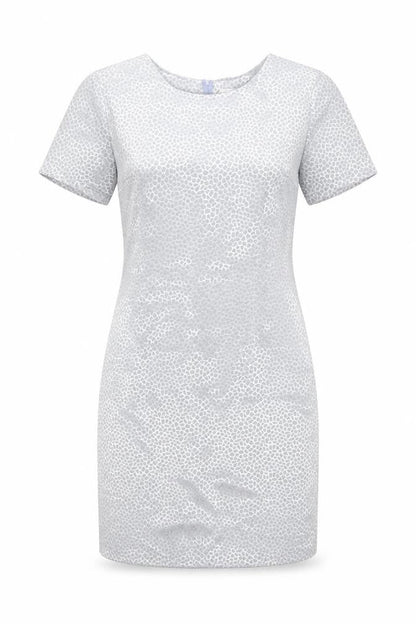 Satsuma Womens Grey Geometric Polyester Shift Size 14 Round Neck Zip
