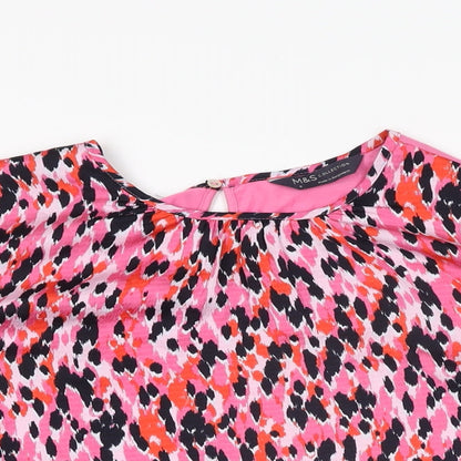 Womens UK Size 8 Marks and Spencer Pink Basic Blouse