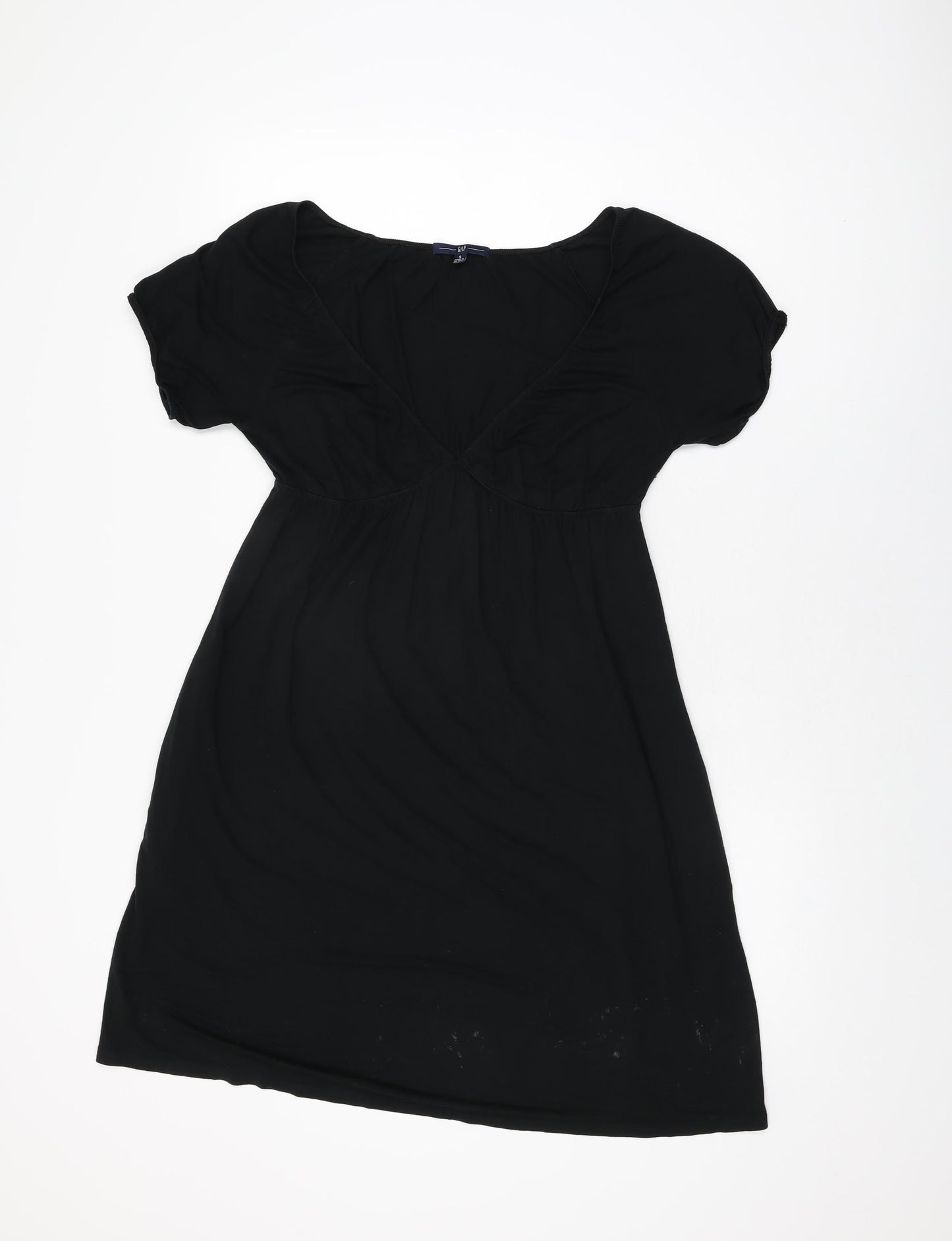 Gap Womens Black Viscose Shift Size S V-Neck Pullover