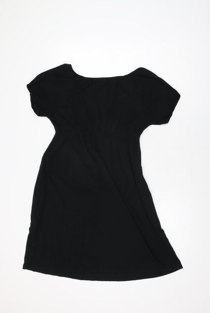 Gap Womens Black Viscose Shift Size S V-Neck Pullover