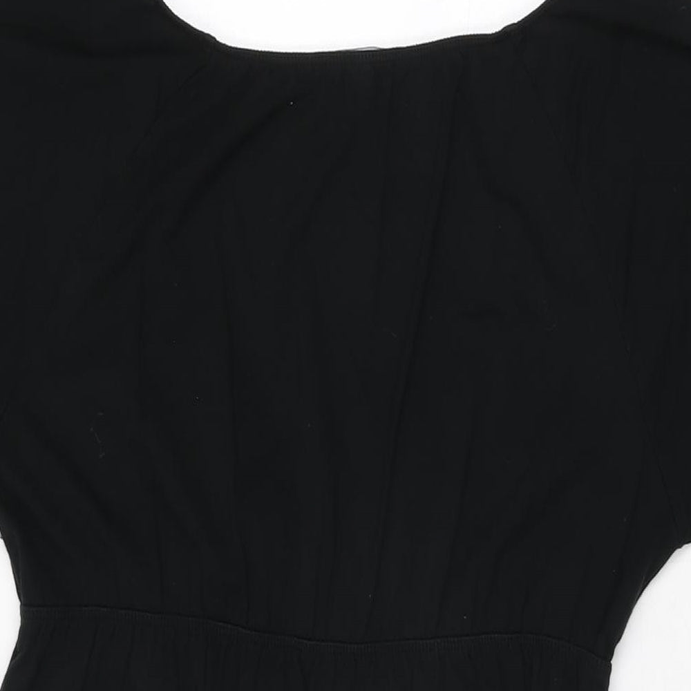 Gap Womens Black Viscose Shift Size S V-Neck Pullover