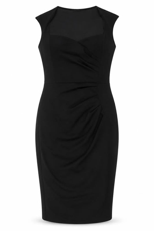 Boohoo Womens Black Polyester Bodycon Size 12 Sweetheart Pullover
