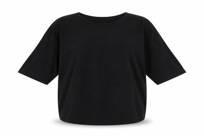 Womens UK Size S Zara Black Basic T-Shirt
