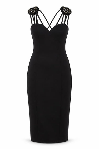 ASOS Womens Black Polyester Bodycon Size 6 Sweetheart Pullover