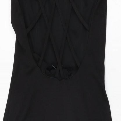 ASOS Womens Black Polyester Bodycon Size 6 Sweetheart Pullover