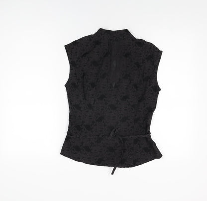 Womens UK Size 10 Rocha John Rocha Black Basic Button-Up