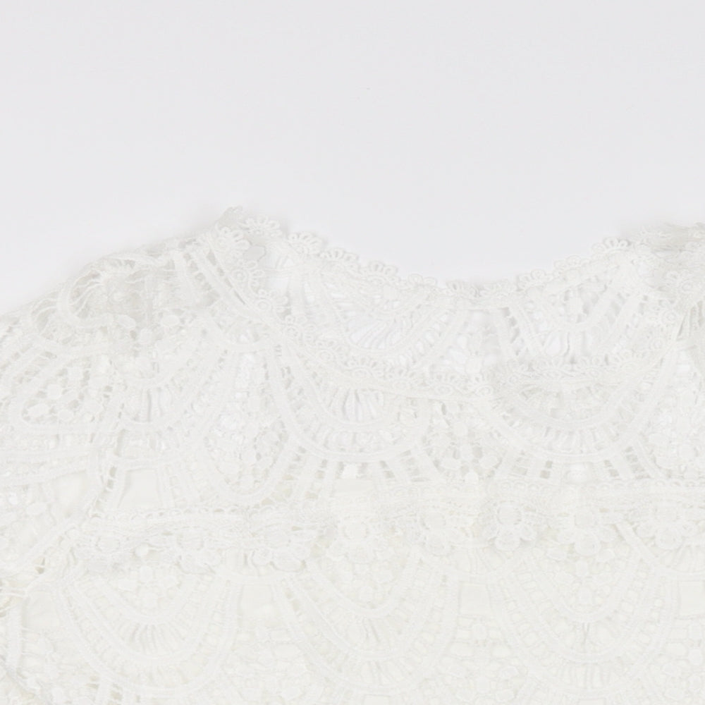 Womens UK Size 12 New Look White Basic T-Shirt