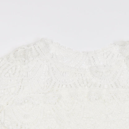 Womens UK Size 12 New Look White Basic T-Shirt