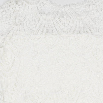 Womens UK Size 12 New Look White Basic T-Shirt