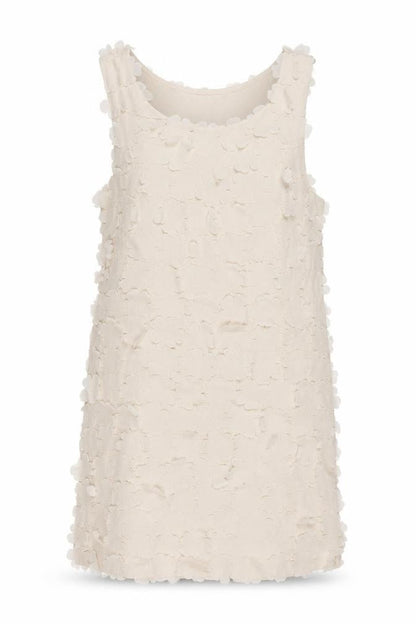 H&M Womens Beige Floral Polyester Mini Size XS Scoop Neck Pullover