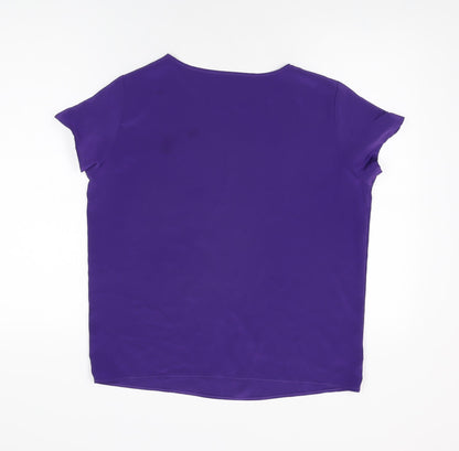 Womens UK Size 12 St Michael Purple Basic T-Shirt