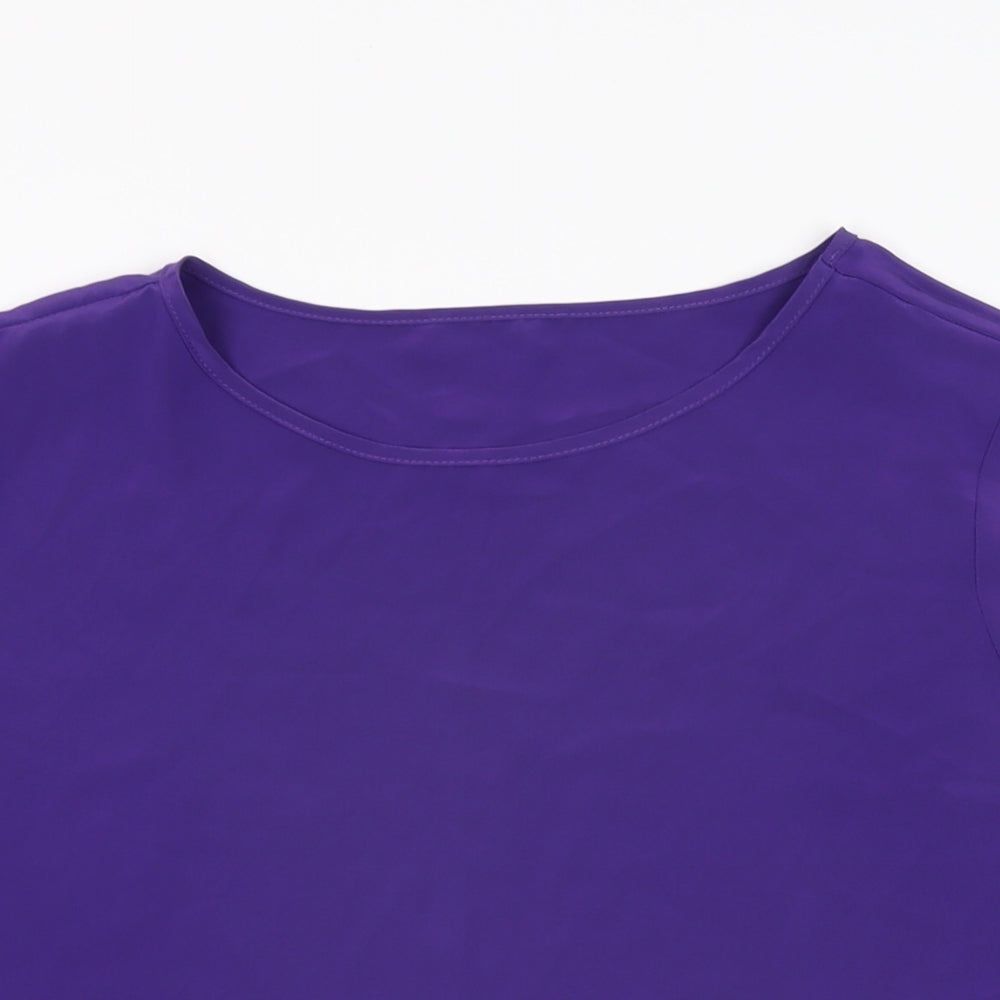 Womens UK Size 12 St Michael Purple Basic T-Shirt