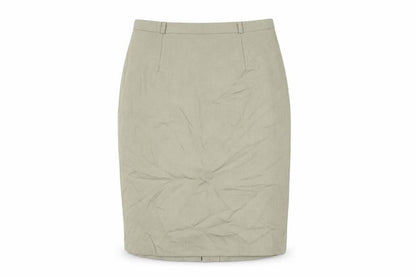 St Bernard Womens Beige Polyester Straight & Pencil Skirt Size 14 Zip