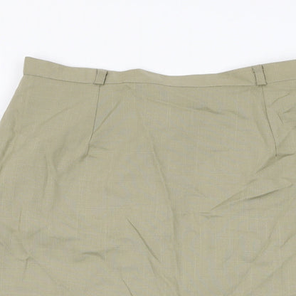 St Bernard Womens Beige Polyester Straight & Pencil Skirt Size 14 Zip