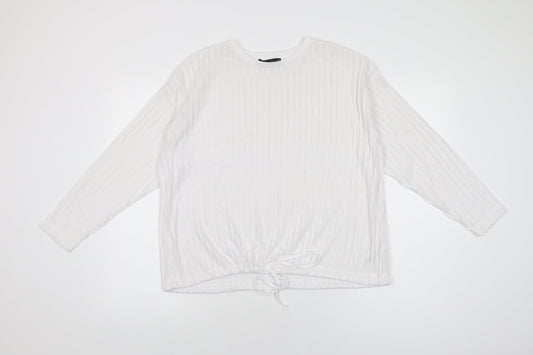 Womens UK Size 10 Marks and Spencer White Basic T-Shirt