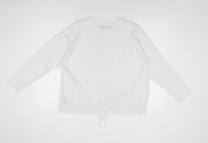 Womens UK Size 10 Marks and Spencer White Basic T-Shirt