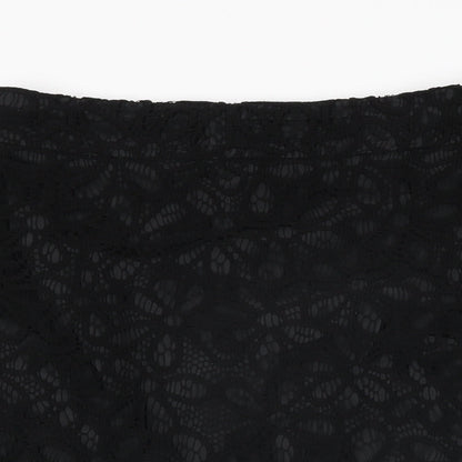 Autograph Womens Black Geometric Polyester Straight & Pencil Skirt Size 12 Zip