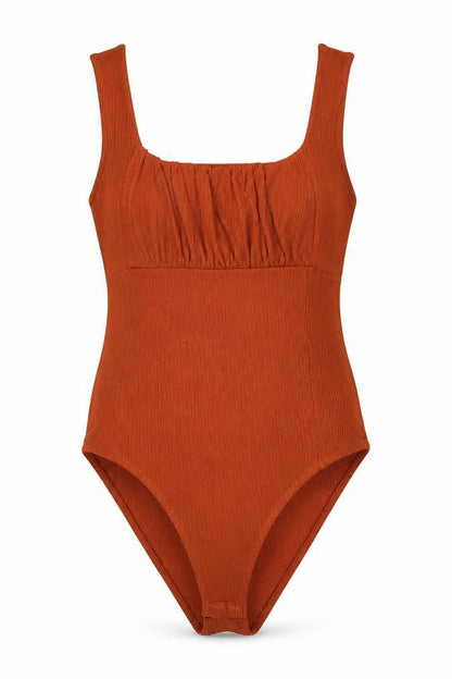 Womens UK Size 12 New Look One-Piece Orange Bodysuit