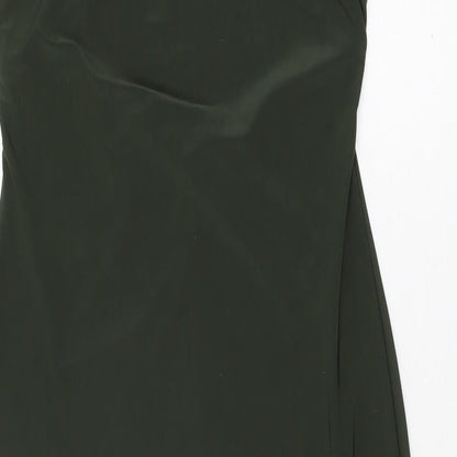 PRETTYLITTLETHING Womens Green Polyester Bodycon Size 14 V-Neck Pullover