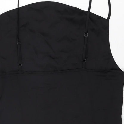 I SAW IT FIRST Womens Black Polyester Camisole T-Shirt Size 14 Cowl Neck