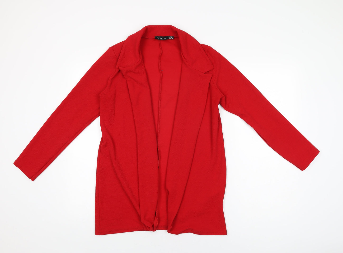 Boohoo Womens Red Jacket Blazer Size 12