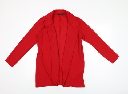 Boohoo Womens Red Jacket Blazer Size 12