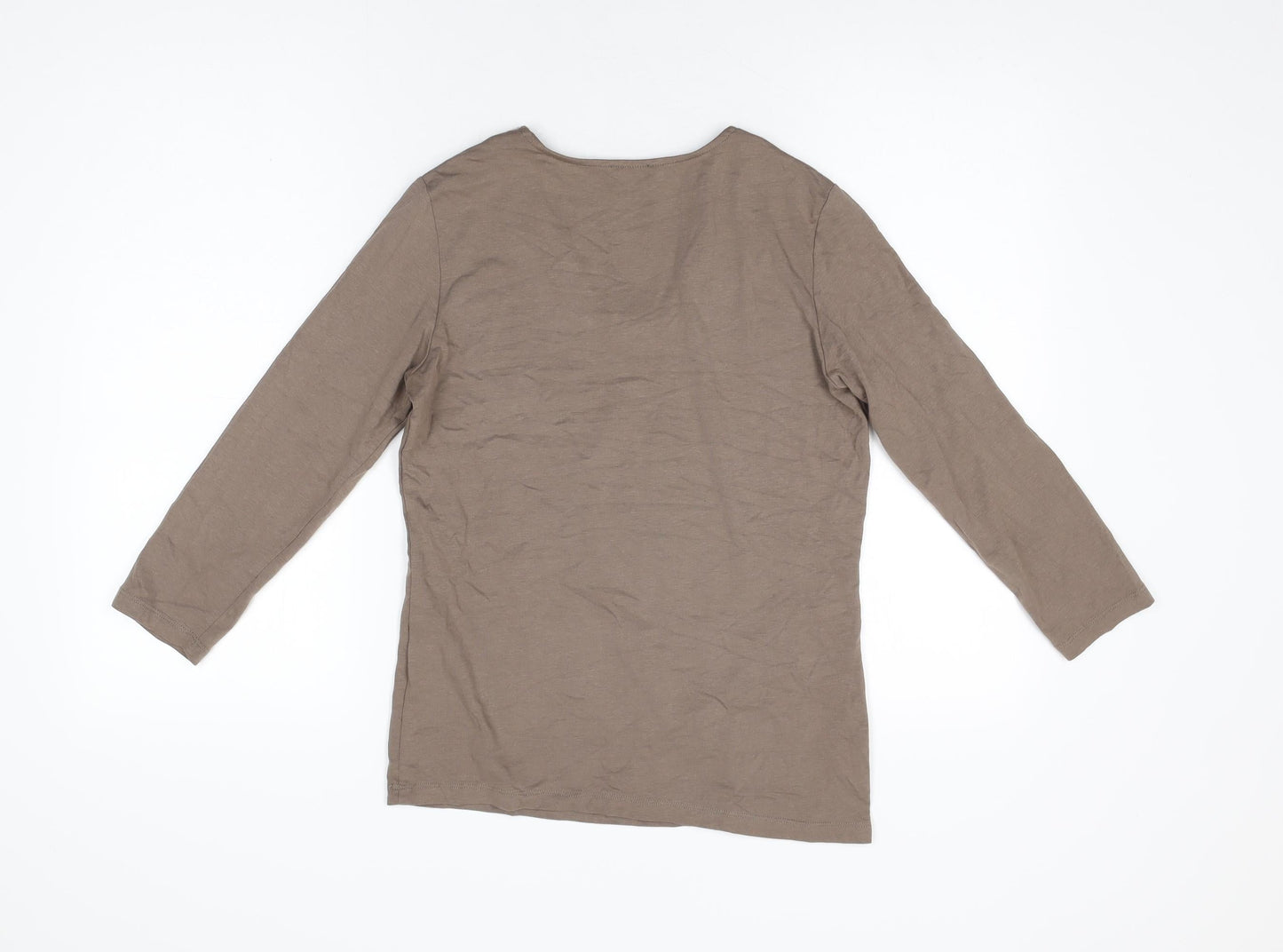 Womens UK Size 8 Gerry Weber Brown Basic T-Shirt