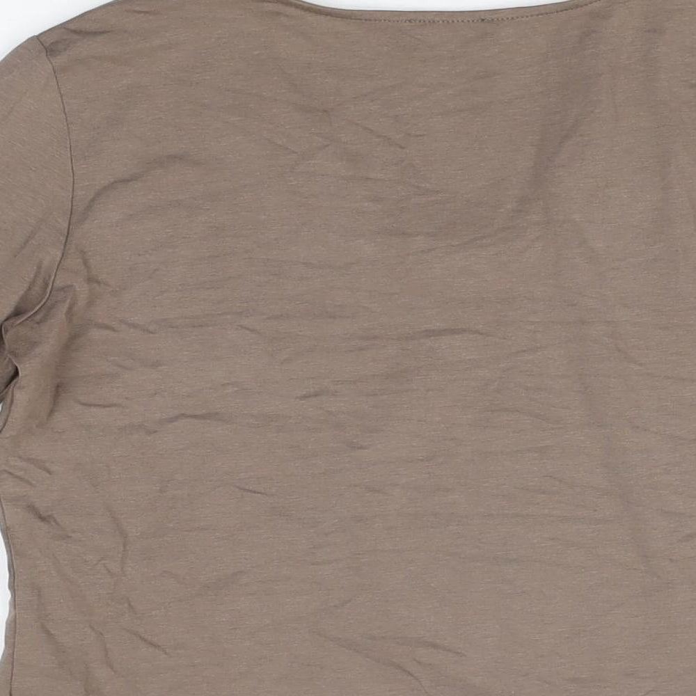 Womens UK Size 8 Gerry Weber Brown Basic T-Shirt