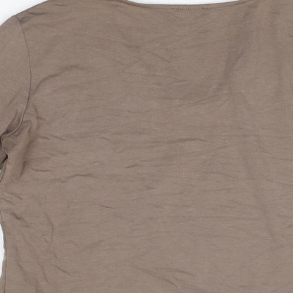 Womens UK Size 8 Gerry Weber Brown Basic T-Shirt