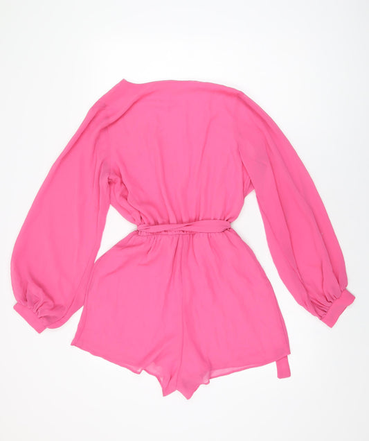 Cameo Rose Womens Pink Polyester Playsuit One-Piece Size 10 Pullover