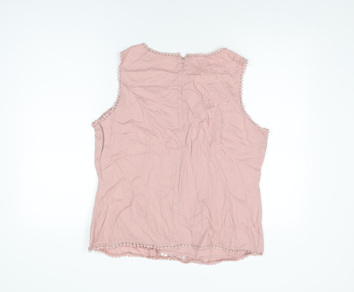Womens UK Size 16 Kaliko Pink Basic T-Shirt