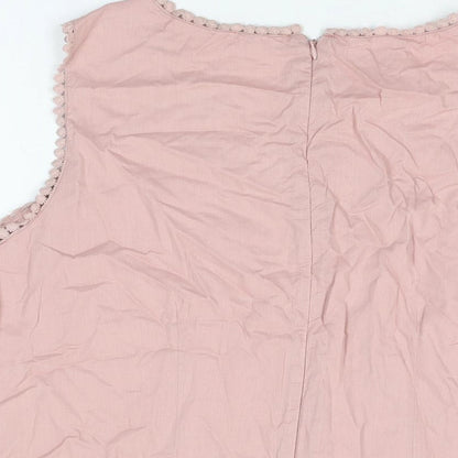 Womens UK Size 16 Kaliko Pink Basic T-Shirt