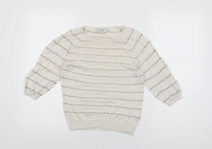 Womens UK Size 10 NEXT Ivory Basic T-Shirt