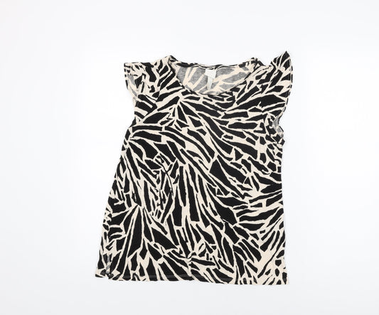 Womens UK Size M H&M Ivory Basic T-Shirt