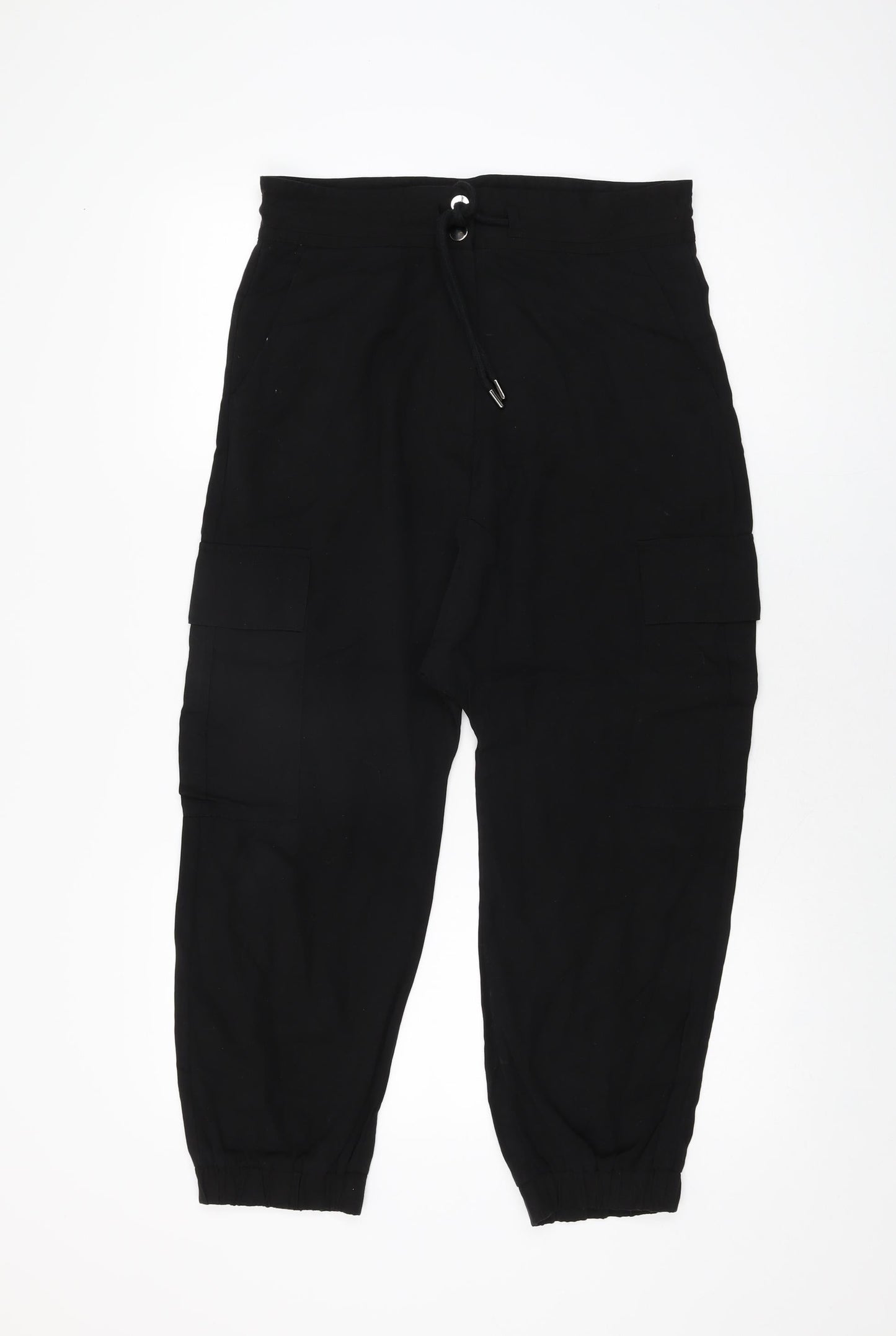 Womens UK Size S Zara Regular Fit  Black Trousers
