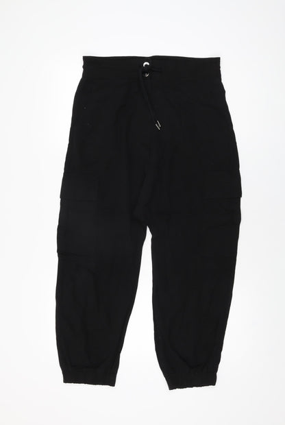 Womens UK Size S Zara Regular Fit  Black Trousers