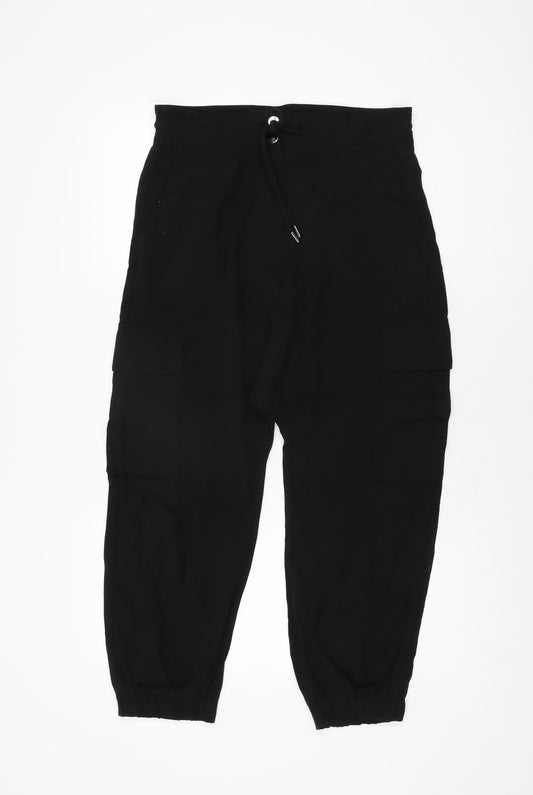 Womens UK Size S Zara Regular Fit  Black Trousers