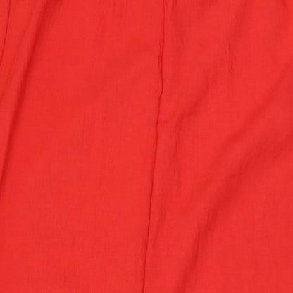 Actuel Womens Red Viscose Shift Size S V-Neck Button