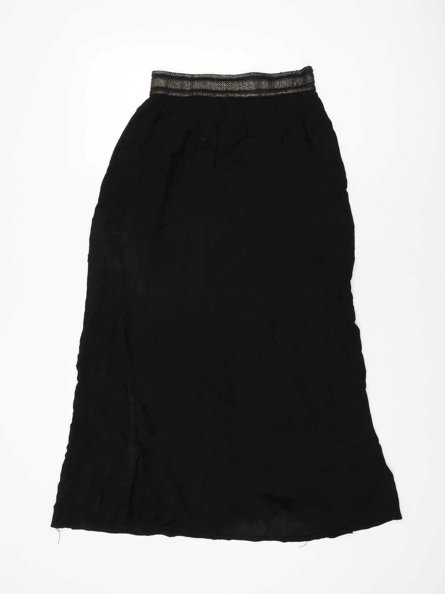 Millenium Womens Black Polyester Swing Skirt Size M