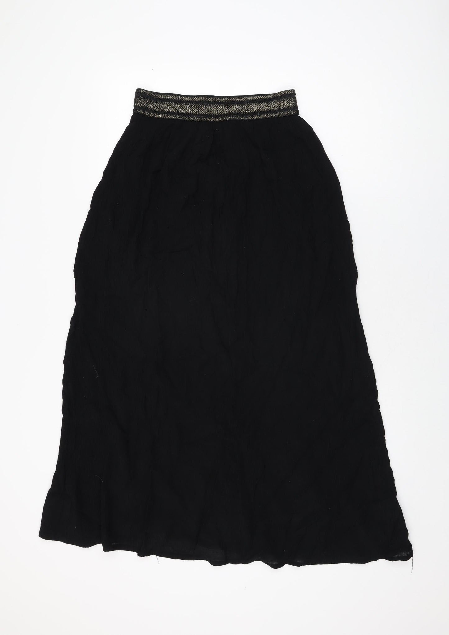 Millenium Womens Black Polyester Swing Skirt Size M
