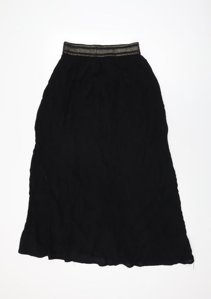 Millenium Womens Black Polyester Swing Skirt Size M